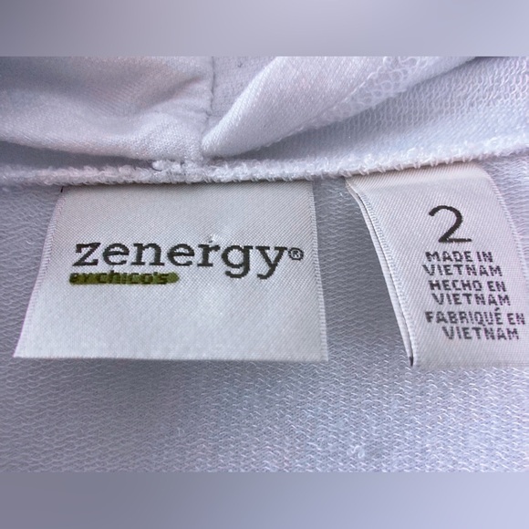 Chico’s Zenergy 2-in-1 Cardigan Jacket | White | Size 2 (L/12) | NWOT - Picture 7 of 12
